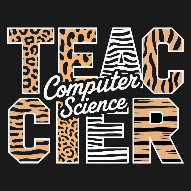 Computer Science Lehrer Tiermuster Stil