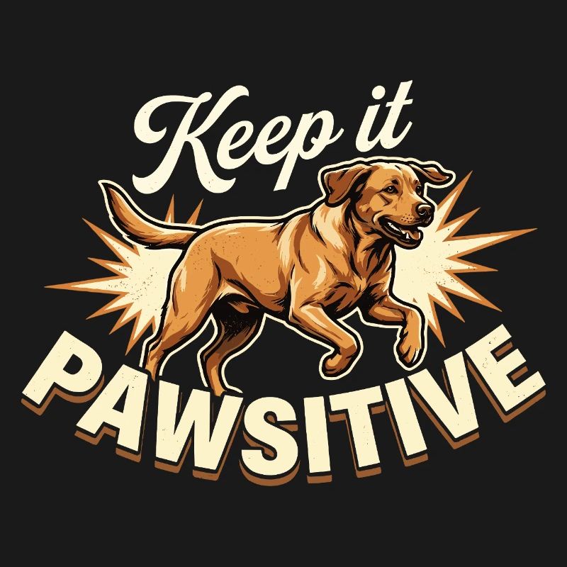 Keep it Pawsitive Foxred Labrador Retro