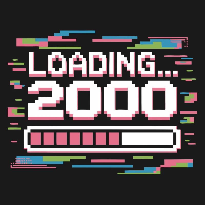 Pixel Retro Design Loading 2000