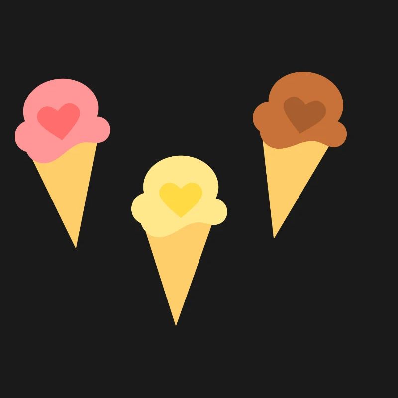 Eis Herz Eiscreme Erdbeereis Vanilleeis Schokoeis