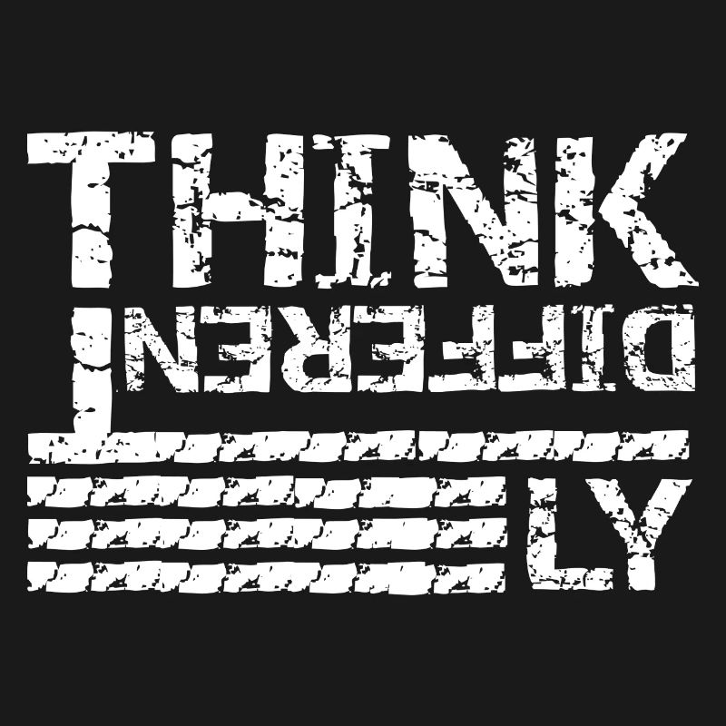 Penser différemment – Conception de typographie grunge