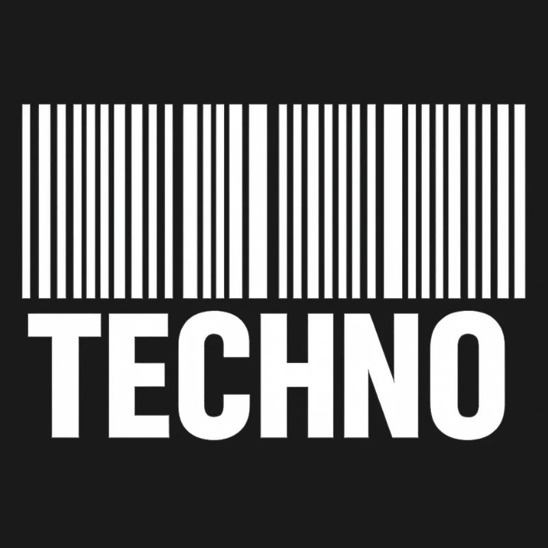 Modèle de code-barres techno