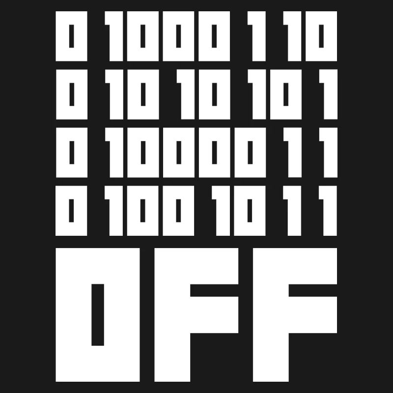 Binary Code F**k OFF – Nerd Humor & Geek Code