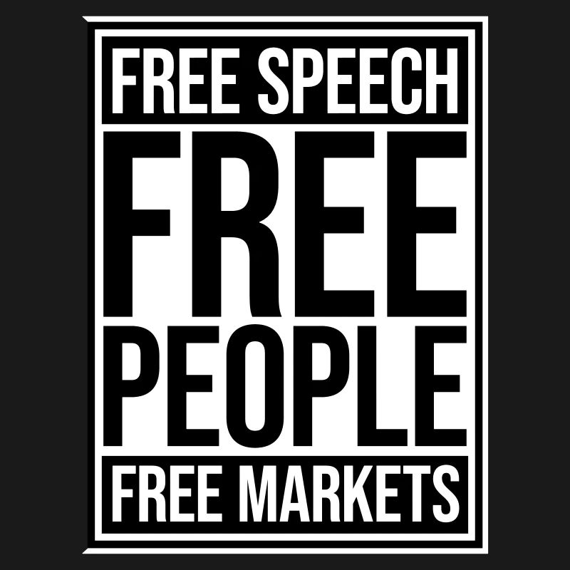 Marché de la liberté d’expression Peuple Libertarian Freedom Logo