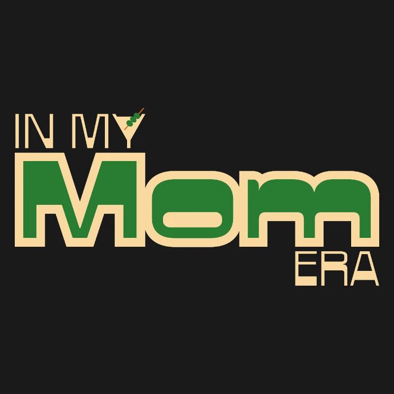 À l’époque de ma mère – Déclaration de maman rétro en vert