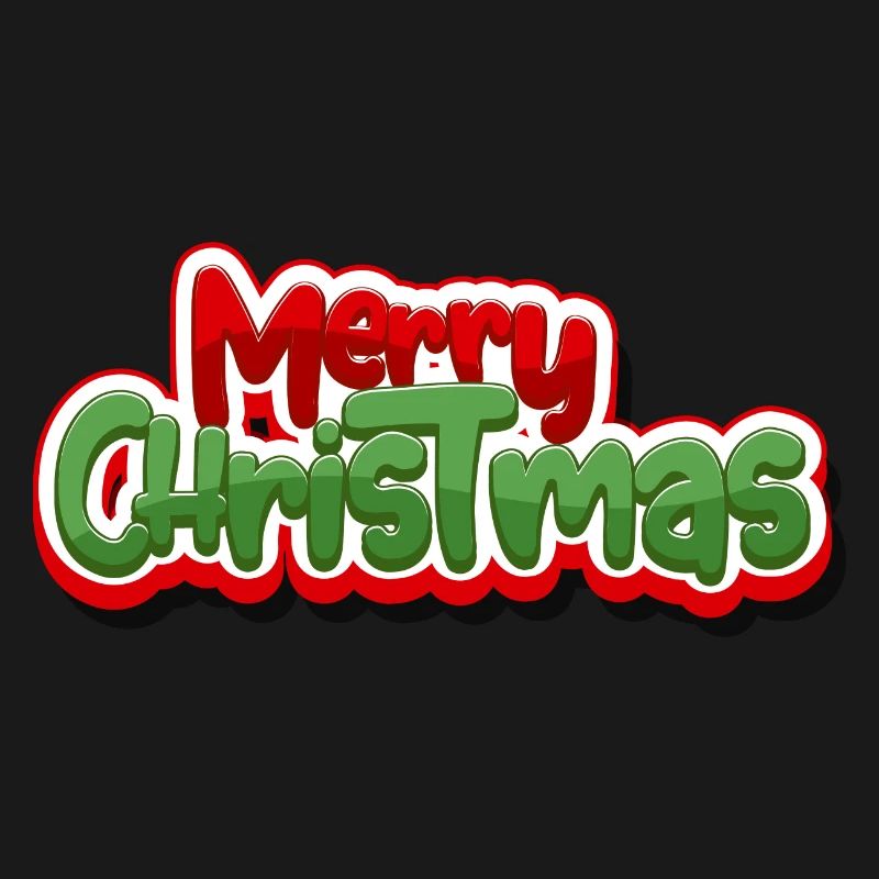 Frohe Weihnachten Bold Script Grafik