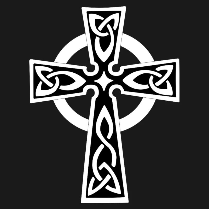 Weißes keltisches oder keltisches Kreuz