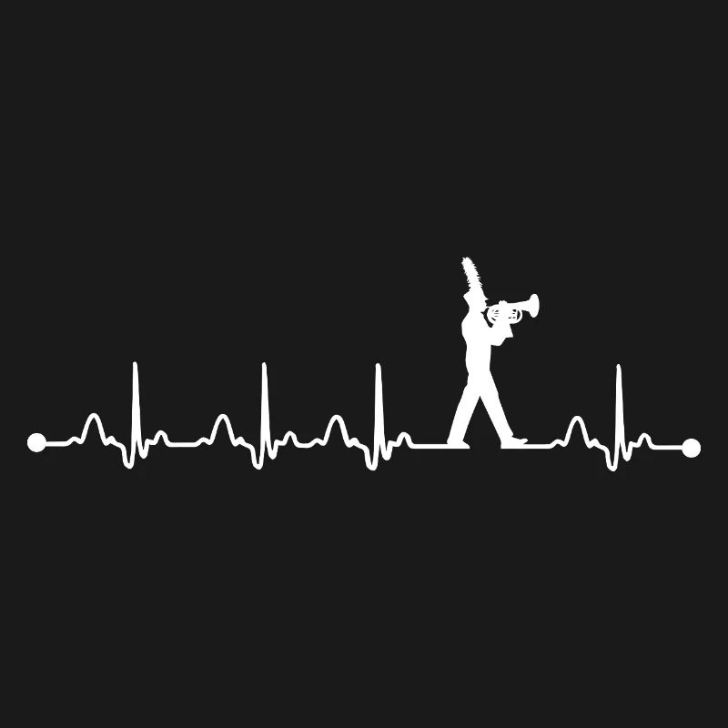 Heartbeat Baritone ECG Marching Band Mom Dad