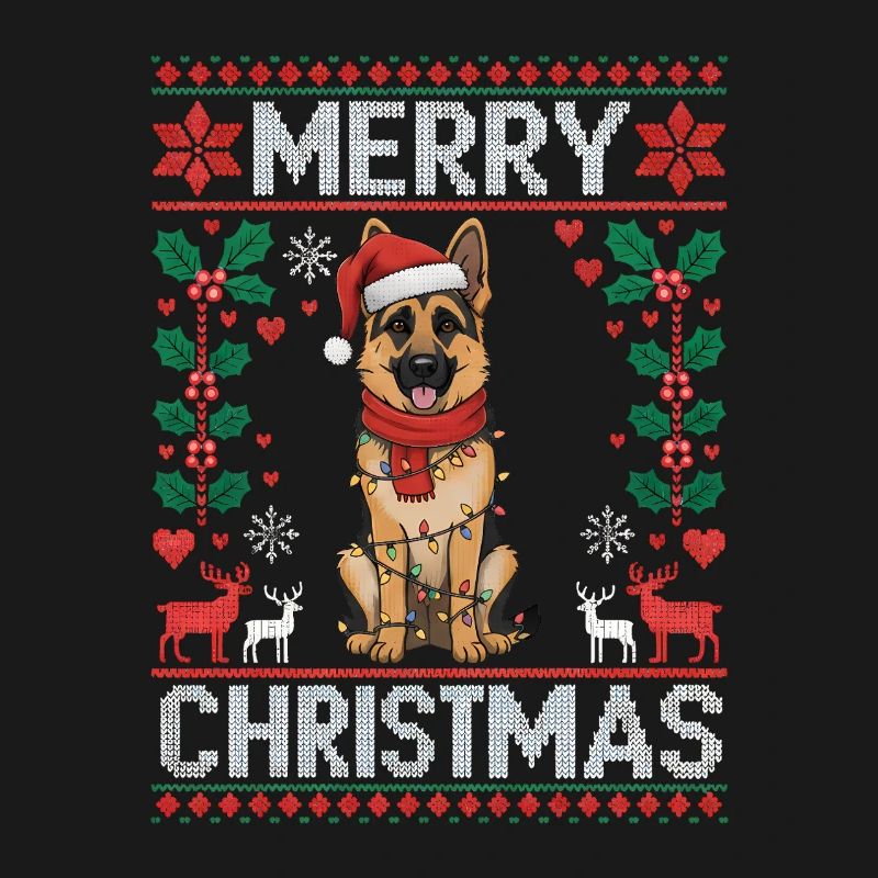 Deutscher Schäferhund Weihnachten Geschenk Xmas