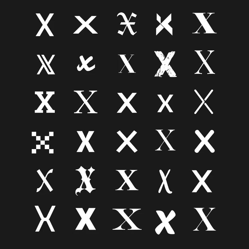 Typographie Monogramme X Pattern