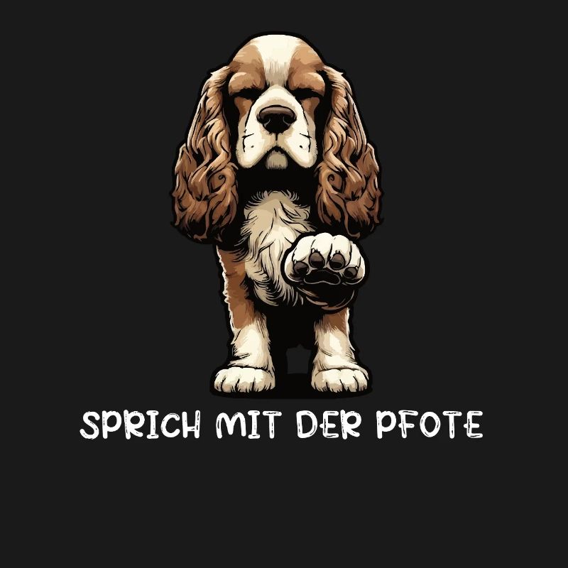 Sprich mit der Pfote Cocker Spaniel Cockerhund