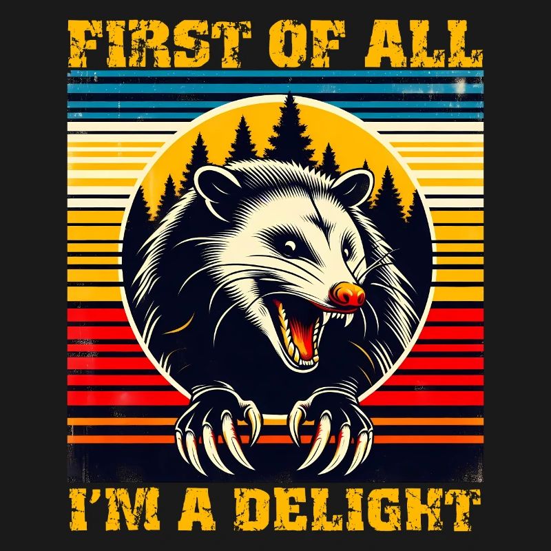 Zunächst einmal bin ich eine Freude, Retro-Opossum