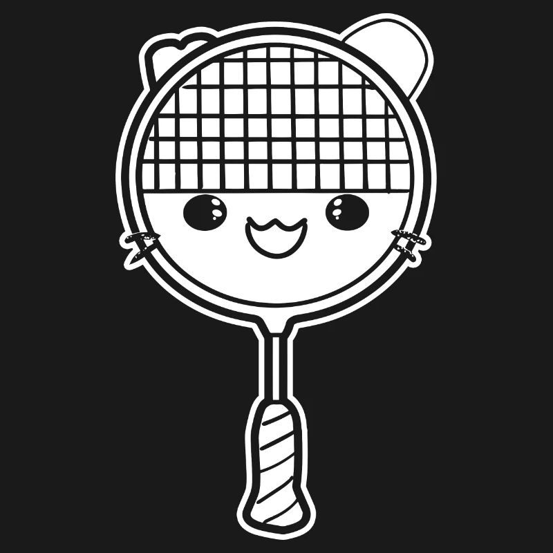 Badmintonschläger Comic Stil