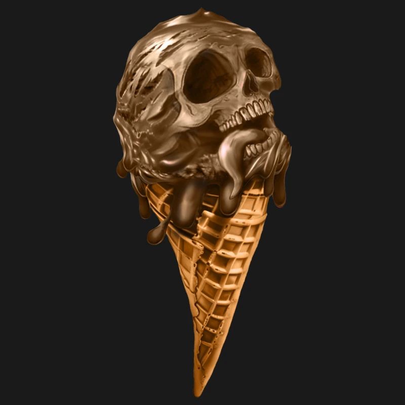 Softeis mit ätherischem Totenkopf