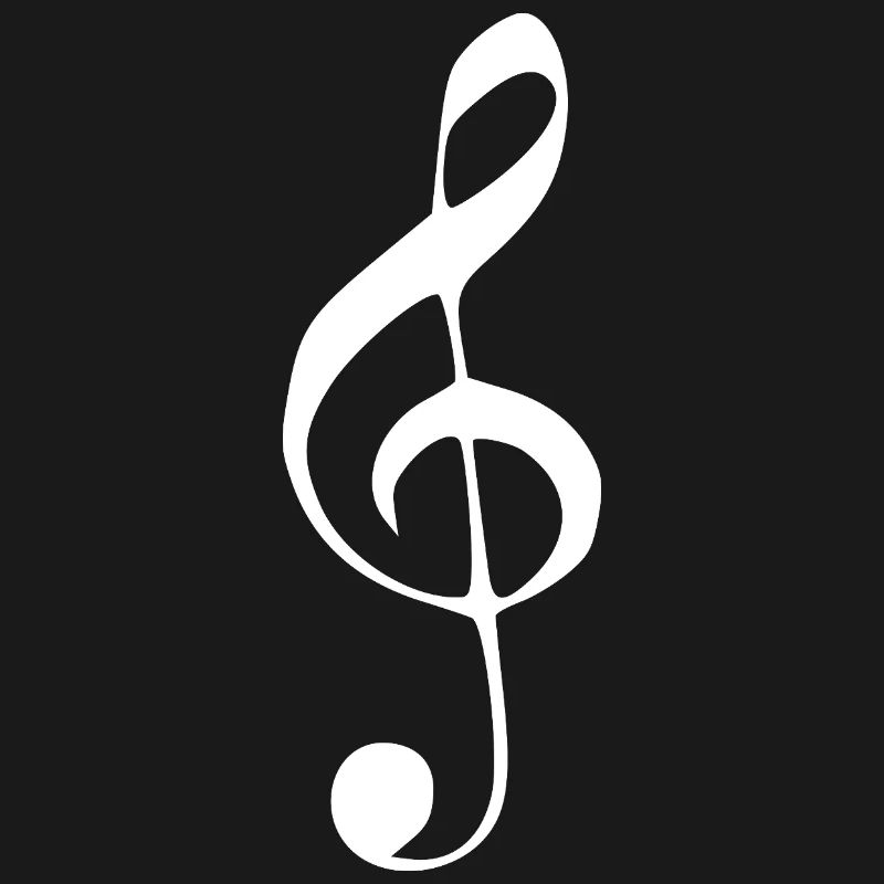 Note de clé de musique note note blanche