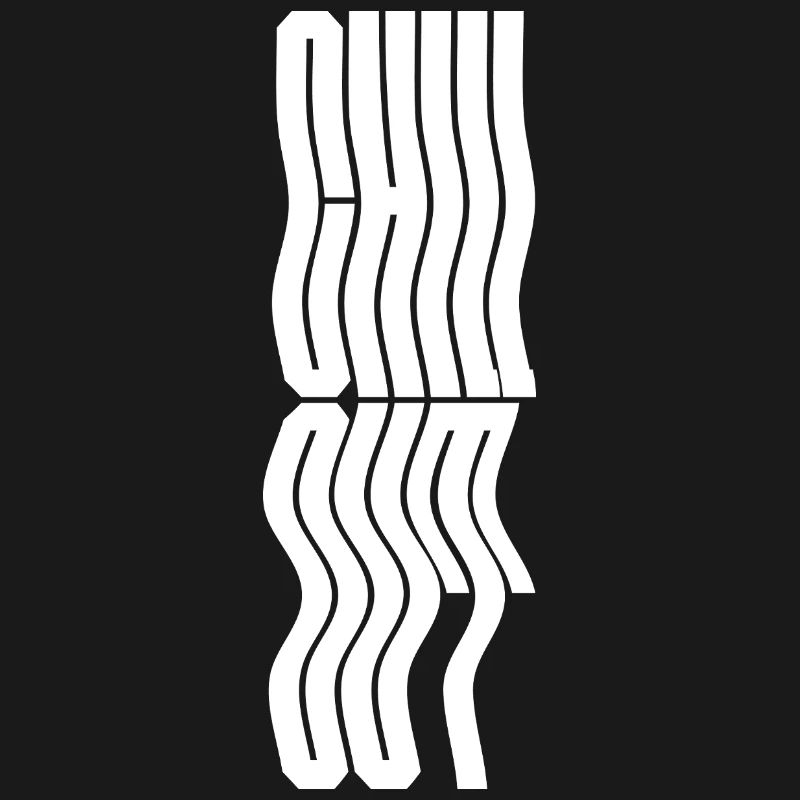 Conception du logo typographique ondulée Chill Out