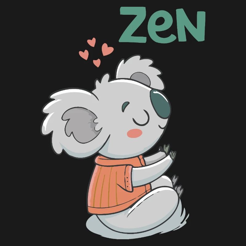 Koala Zen en Pullover Orange