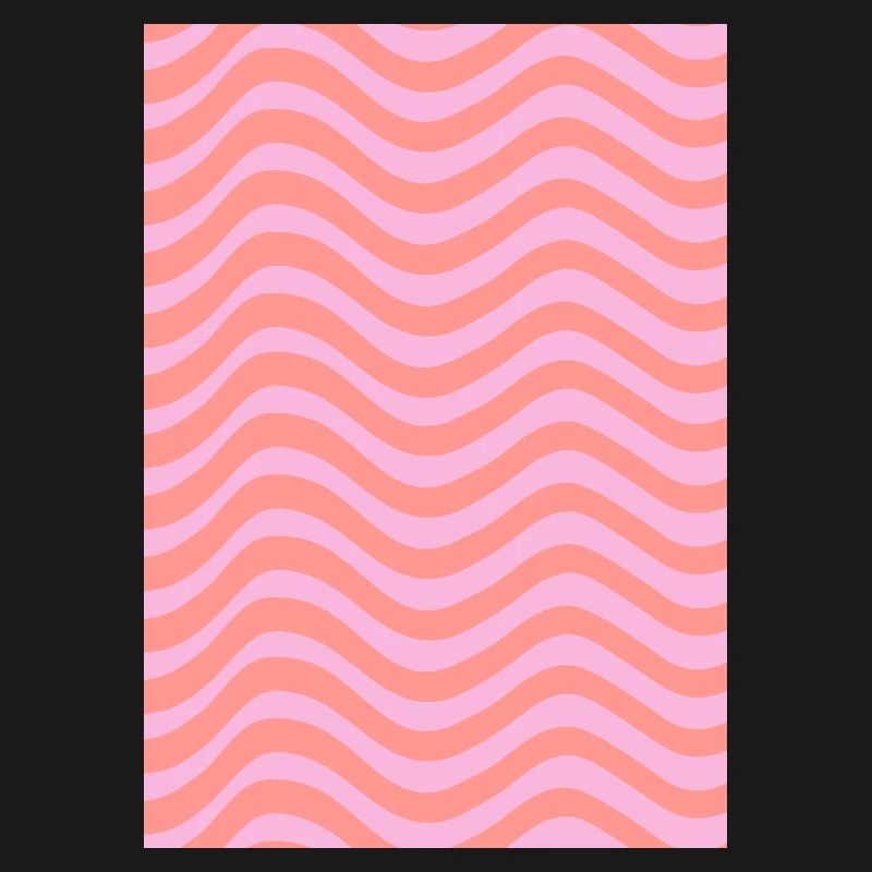 Stripe Wave Pattern - Pink Customizable