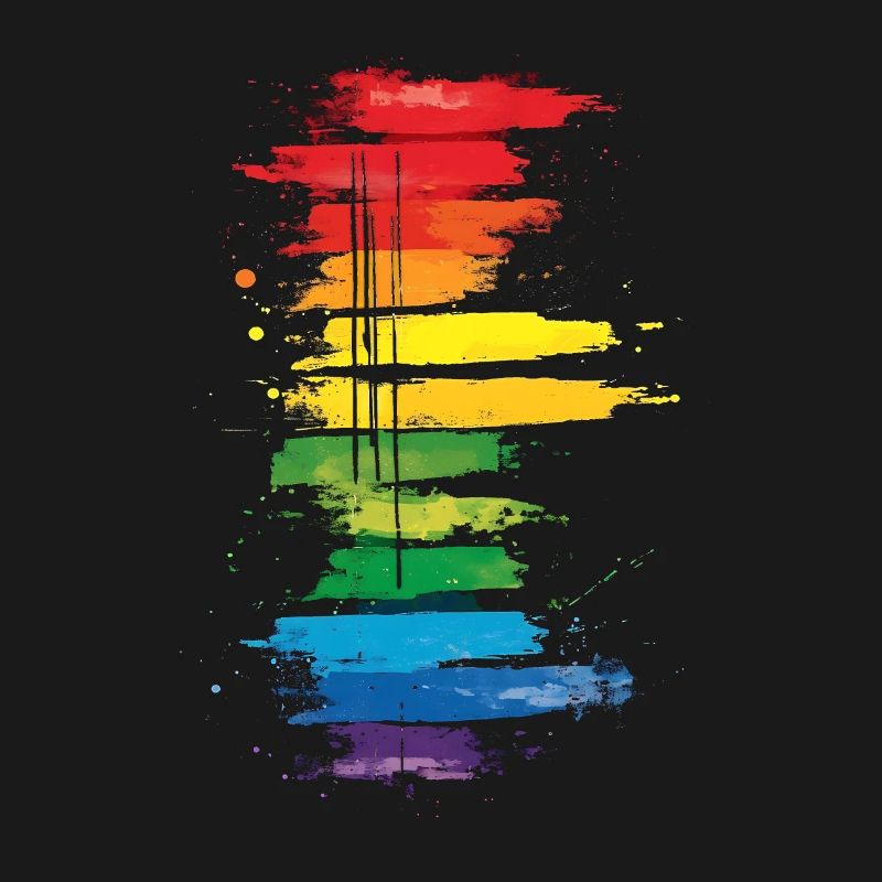 Subtil et cool Dripping Pride drapeau arc en ciel Design
