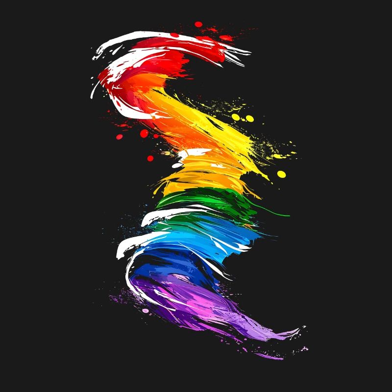 Abstraktes Regenbogen Pride Tornado Design - Lebendig