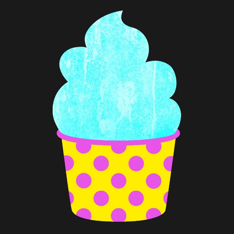 Eis Softeis Eiscreme Punkte Dots Sommer Pastell