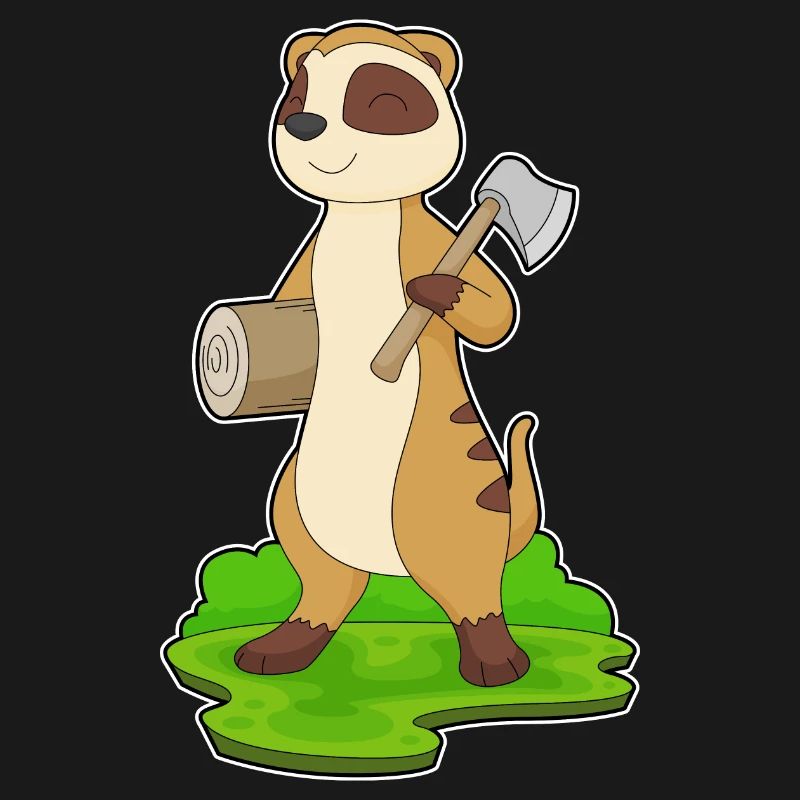 Hache de bûcheron suricate