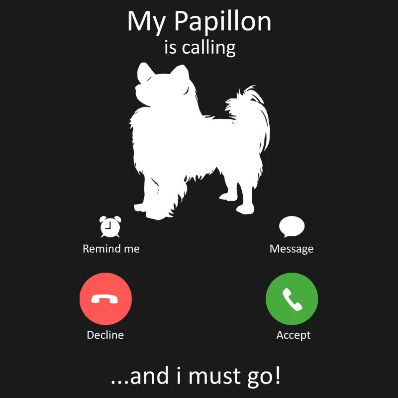 Interface de téléphone intelligent Papillon Dog Calling
