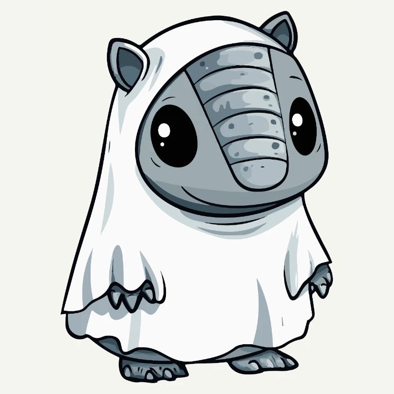 Armadillo Halloween Ghost