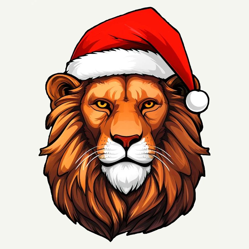 Löwe Weihnachtsmann