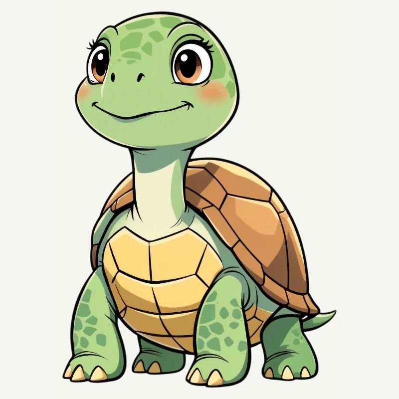 Green Turtle Cartoon Pattern