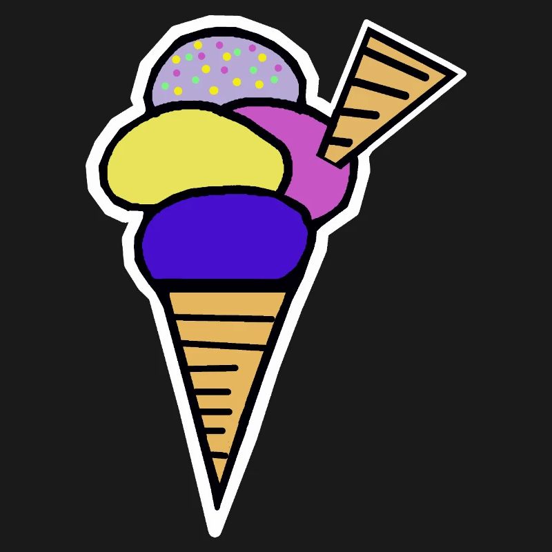 Eiswaffel Eiscreme Eis Kinder Retro
