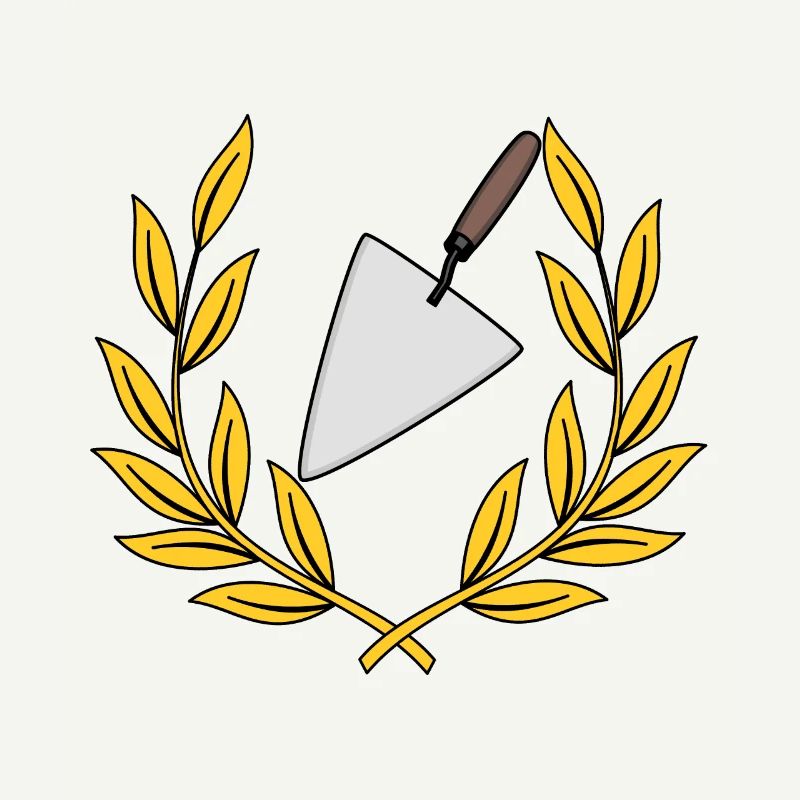 Laurel wreath craft bricklayer trowel