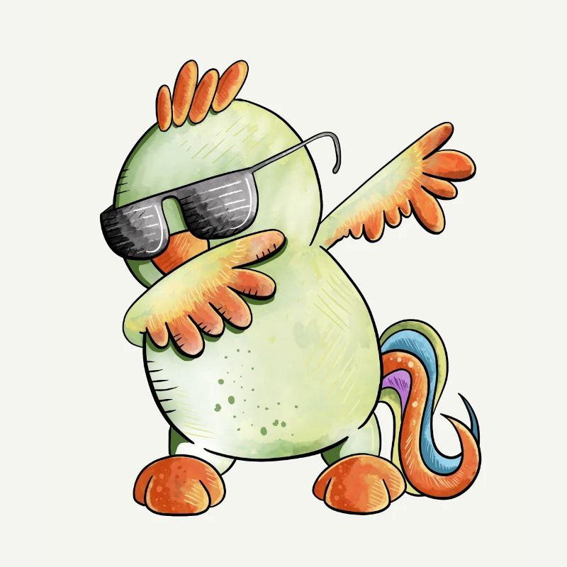 Dab Dance Rooster I Dabbendes Poulet