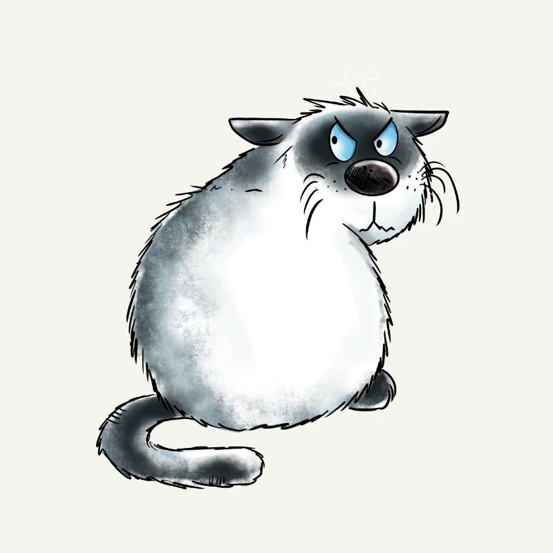 Grumpy Siamese Cat I Cat Friends Gift