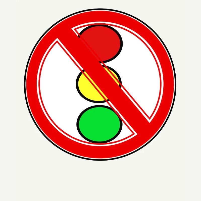 Panneau d’interdiction des feux de circulation