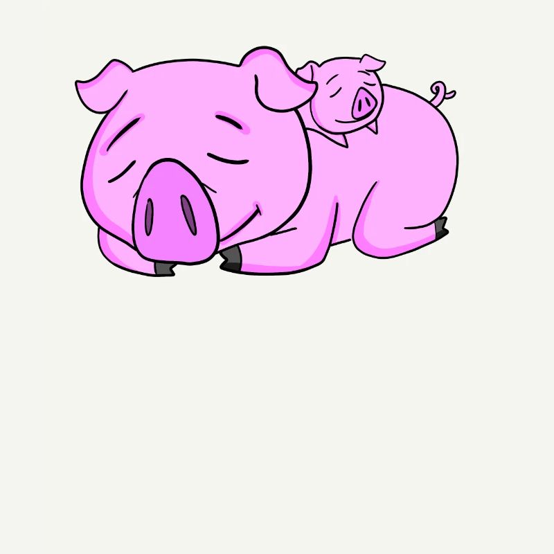 Cochon avec bébé cochon