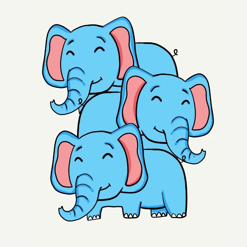 Éléphants mignons - Eléphant