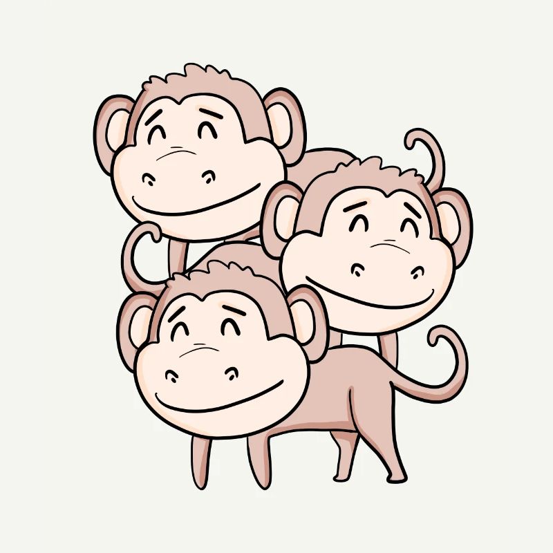 Singes mignons - Singe