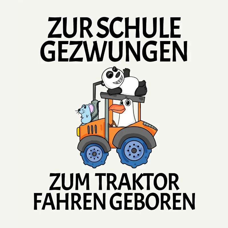 Schule Einschulung Traktor Geschenk Lustig