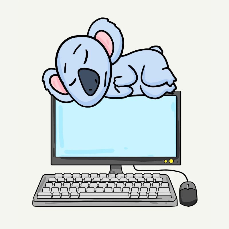 Koala Computer Nerd Programmierer Geschenk