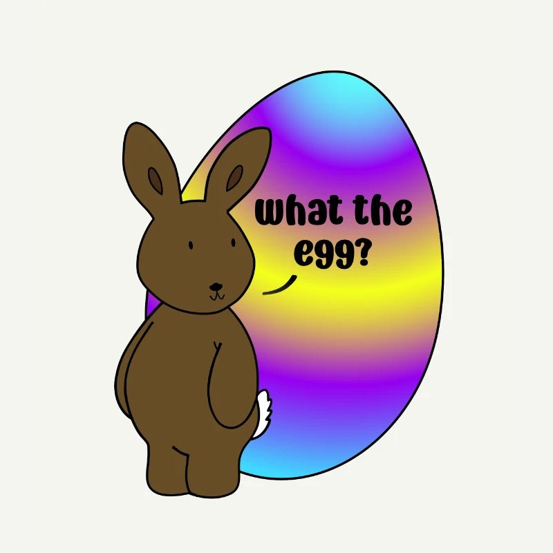 Happy Easter - Easter Bunny with Easter Egg