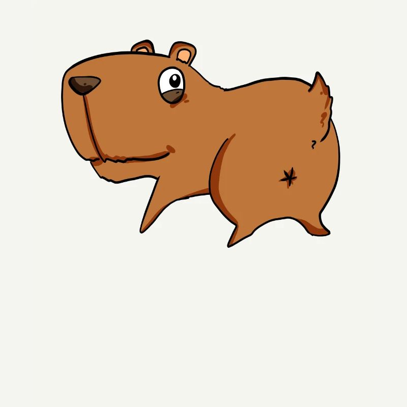 Capybara from behind - Capybara butt