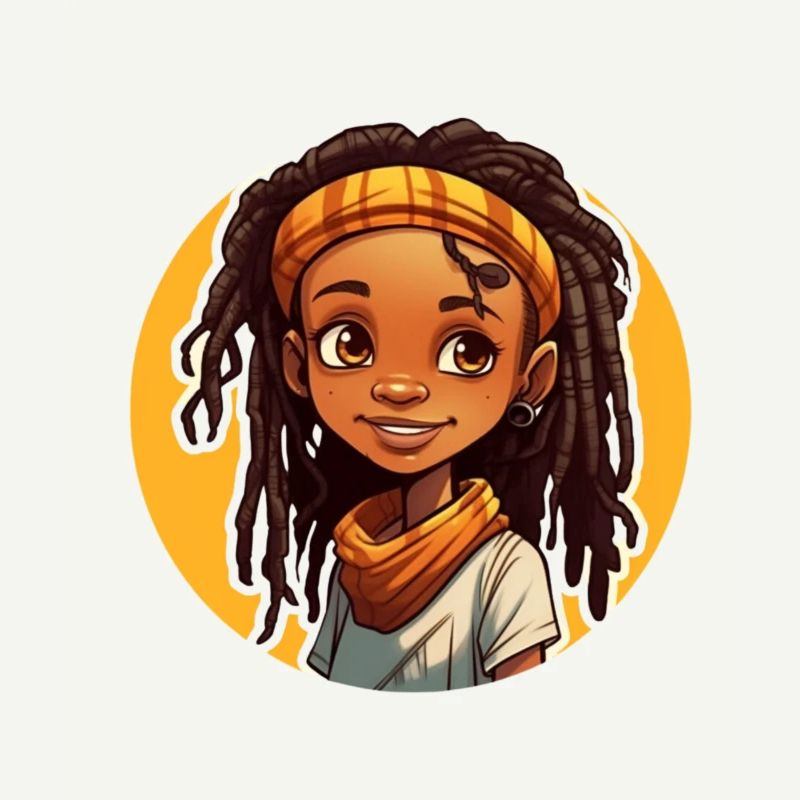 Style décontracté avec des dreadlocks avec un couvre-chef coloré