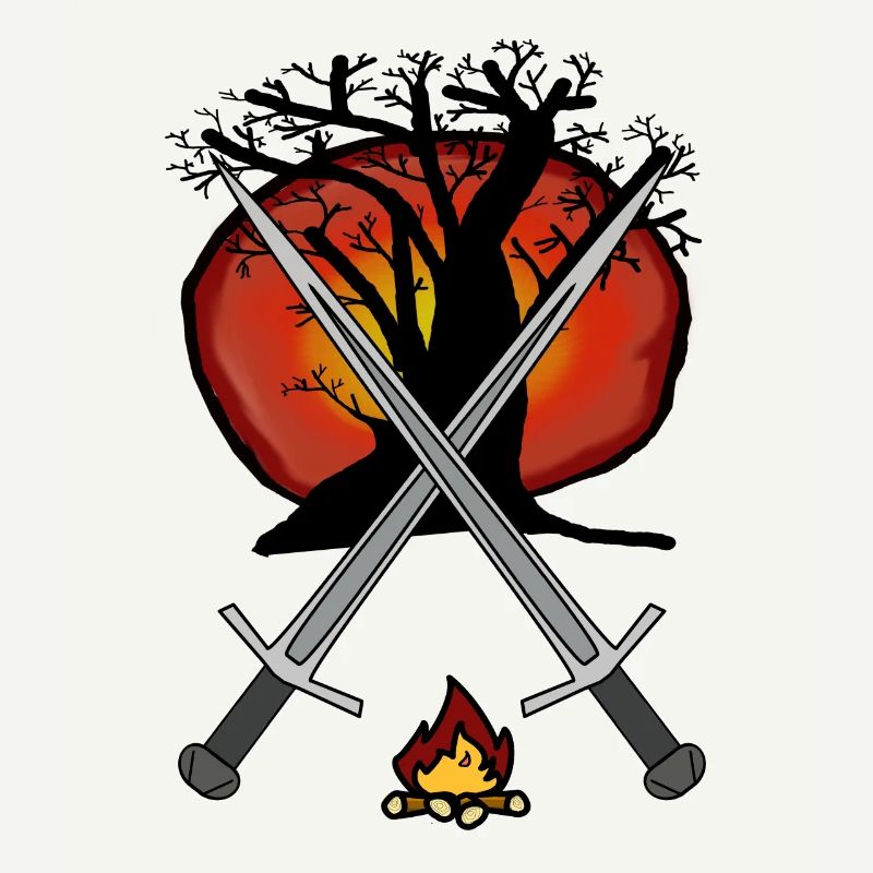 Épée médiévale Épées Guerrier de feu de camp