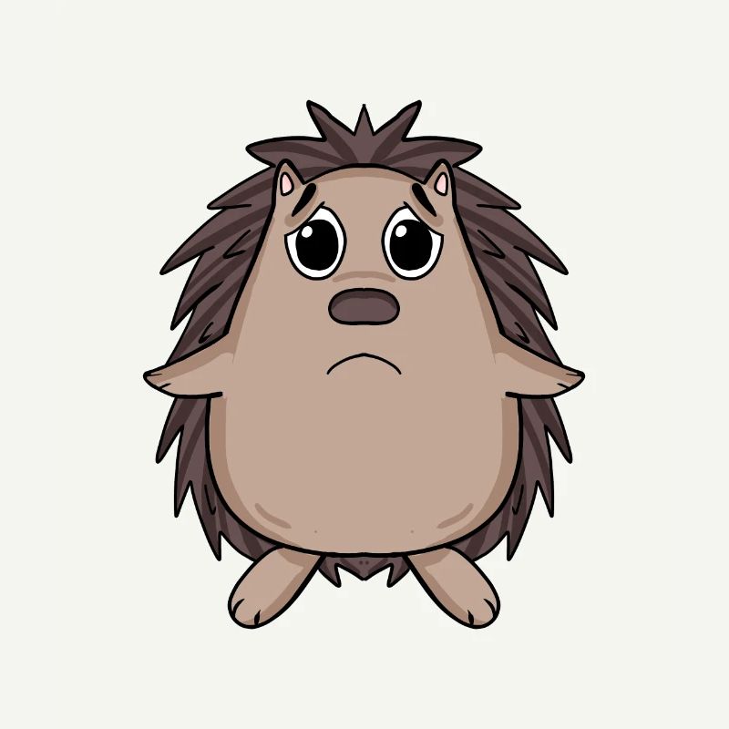 Igel Traurig - trauriger Igel