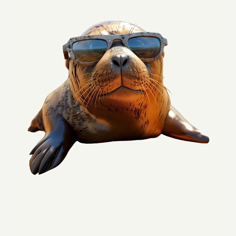 Phoque avec lunettes de soleil Phoque Morse Phoques mignons