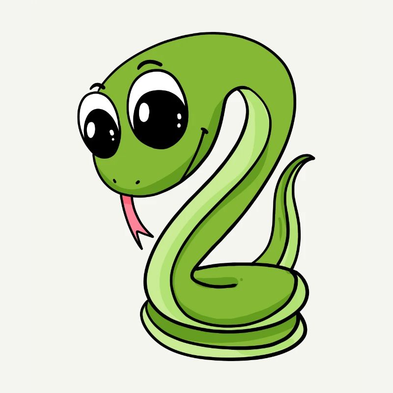 Serpent vert mignon