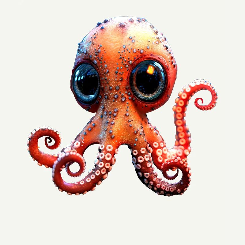 Octopus Small Octopus Cuttlefish Cute Octopus