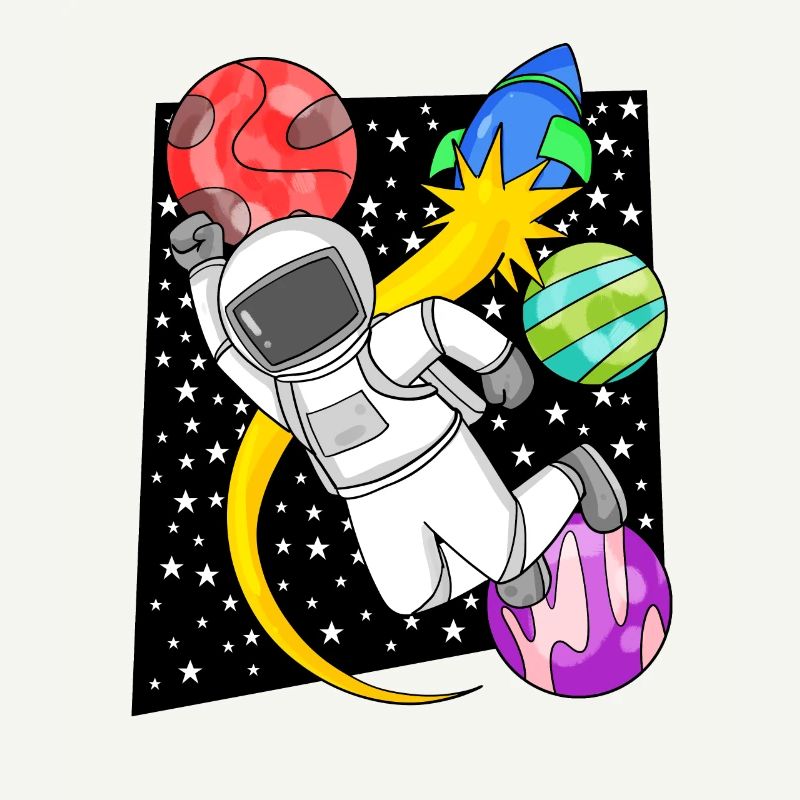 Motif d’astronaute dans l’espace