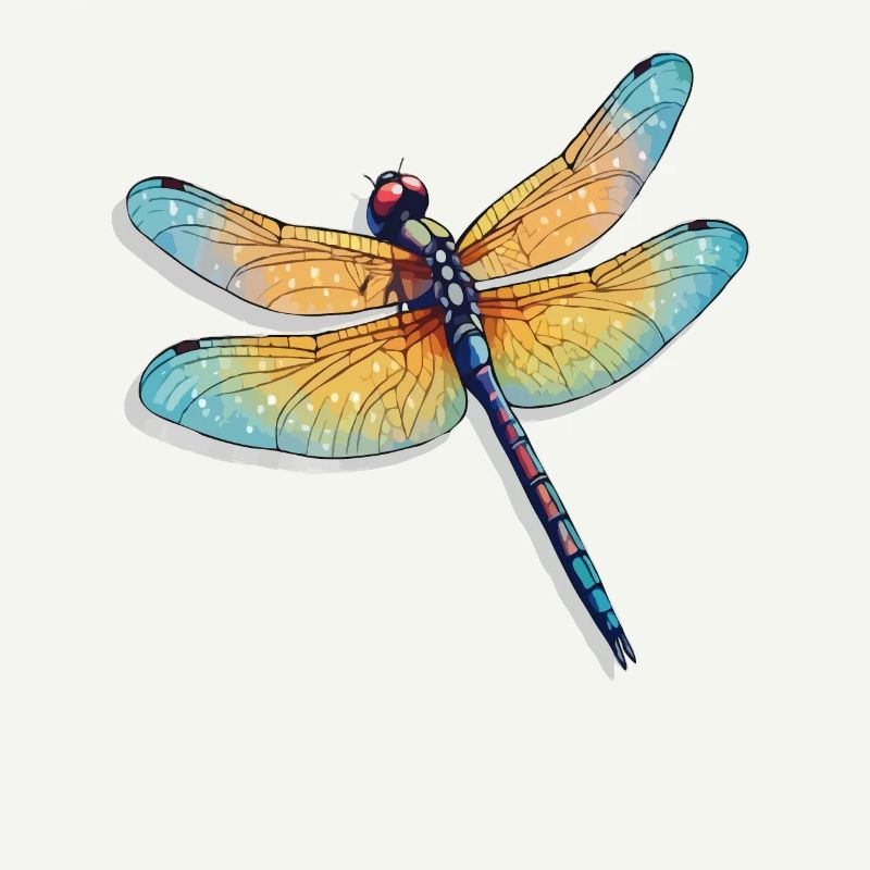Illustration de libellule colorée